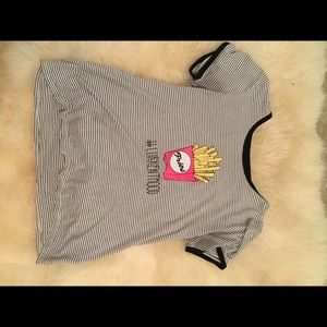 striped fries tee shirt